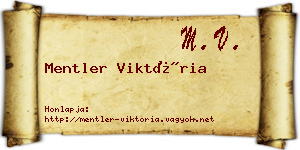Mentler Viktória névjegykártya